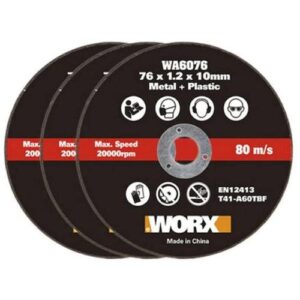 Worx Δίσκοι κοπής Mini 76 mm (3 τεμάχια)